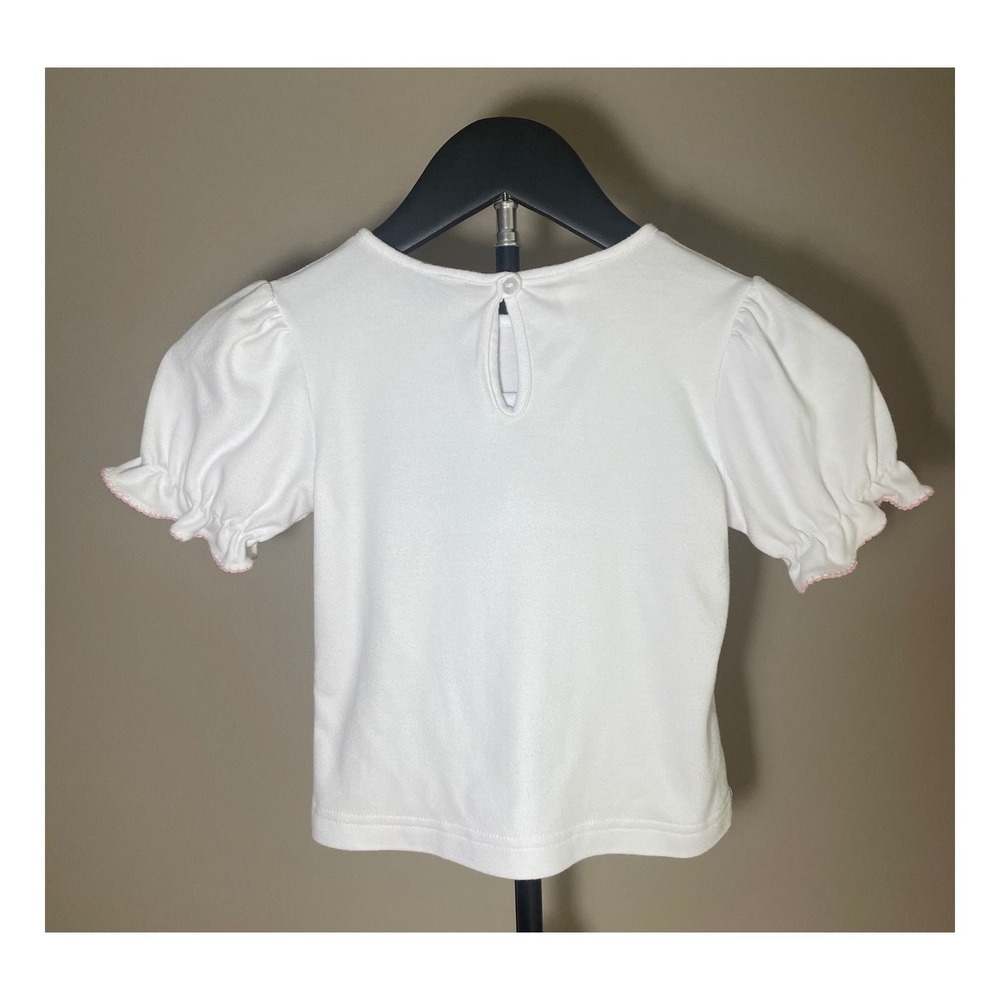 White Smocked Shirt Girls 4T Rainbow Row Charleston Boutique Coastal 100% Cotton - Picture 3 of 8